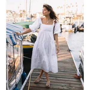 NEW Faithfull the Brand Kiona Dress White Large